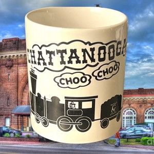VTG Chattanooga Choo Choo Steam Train Locomotive Coffee Mug Retro 1970s M Ware